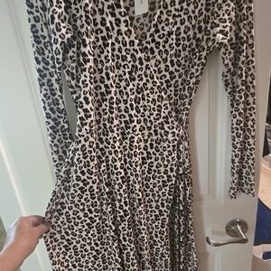 Banana Republic Animal Print Midi Dress